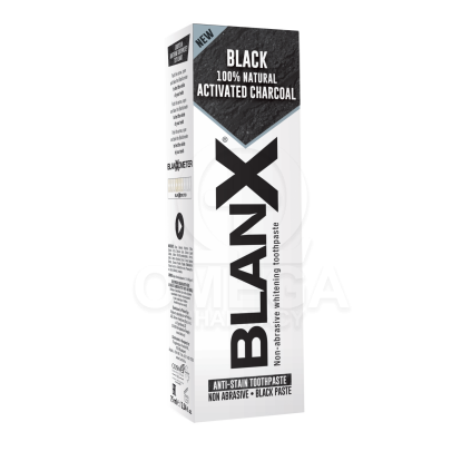 BLANX 100% Natural Activated Charcoal Toothpaste Οδοντόκρεμα Λεύκανσης με Ενεργό Άνθρακα 75ml