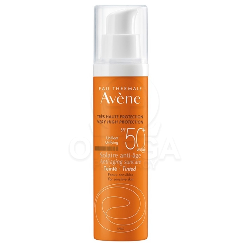 AVENE Solaire Anti Age Teinte SPF50+ Αντιγηραντική Αντηλιακή Κρέμα Προσώπου με Χρώμα Χωρίς Άρωμα για Ευαίσθητο Δέρμα 50ml