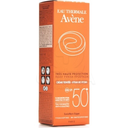 AVENE Solaire Creme Teintee SPF50+ Αντηλιακή Κρέμα Προσώπου & Λαιμού με Χρώμα για Ξηρή / Πολύ Ξηρή Επιδερμίδα 50ml