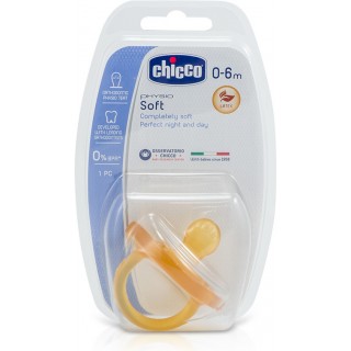 CHICCO Physio Soft Πιπίλα Καουτσούκ 0-6m 1τμχ
