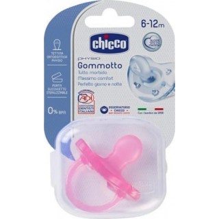 CHICCO Physio Soft Πιπίλα Σιλικόνης 6-12m σε Ροζ Χρώμα 1τμχ