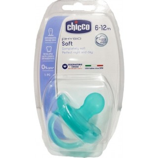 CHICCO Physio Soft Πιπίλα Σιλικόνης 6-12m σε Σιέλ Χρώμα 1τμχ