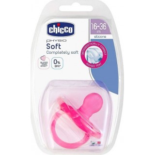 CHICCO Physio Soft Πιπίλα Σιλικόνη 16-36m σε Ροζ Χρώμα 1τμχ