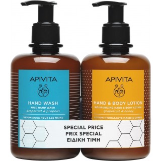 APIVITA PROMO Hand Wash 300ml & Moisturizing Hand & Body Lotion 300ml