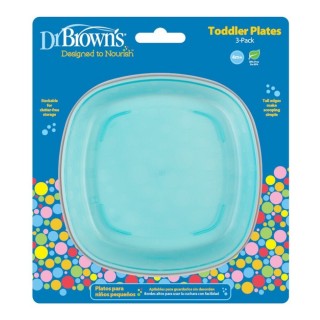 DR. BROWN'S Toddler Plates Πιάτα Ρηχά 3τμχ