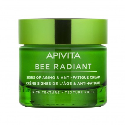 APIVITA Bee Radiant Κρέμα για Σημάδια Γήρανσης & Ξεκούραστη Όψη με Λευκή Παιώνια & Πατενταρισμένη Πρόπολη Πλούσιας Υφής 50ml