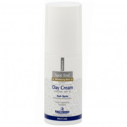 FREZYDERM Day Cream Spot End Whitening Skin System SPF 15 Λευκαντική Kρέμα Ημέρας Προσώπου για Πανάδες 50ml