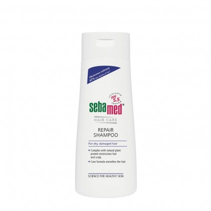 SEBAMED Repair Shampoo Σαμπουάν Αναδόμησης των Αδύνατων & Ταλαιπωρημένων Μαλλιών 200ml