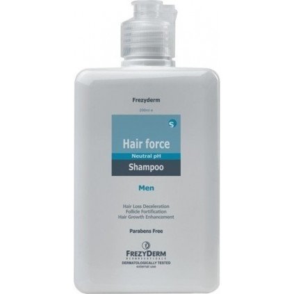 FREZYDERM Hair Force Shampoo Men Ανδρικό Σαμπουάν για την Αντιμετώπιση Τριχόπτωσης, Ενδυνάμωση Θυλάκων & Ενίσχυση Τριχοφυΐας 200ml