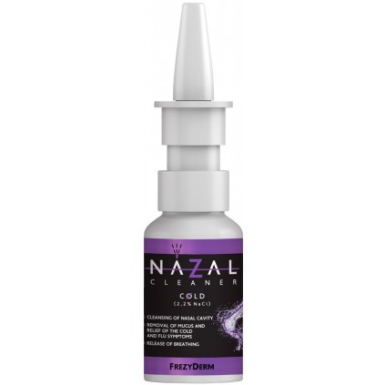 FREZYDERM Nazal Cleaner Cold (2.2% NaCl) Ρινικό Εκνέφωμα σε Spray, Καθαρίζει τη Ρινική Κοιλότητα, Απομακρύνει τη Βλέννα & Ελευθερώνει την Αναπνοή 30ml