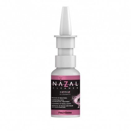 FREZYDERM Nazal Cleaner Homeo (2.2% NaCl) Ρινικό Εκνέφωμα Spray για Ομοιοπαθητική Θεραπεία, Καθαρίζει τη Ρινική Κοιλότητα, Ανακουφίζει από τα Συμπτώματα του Κρυολογήματος 30ml