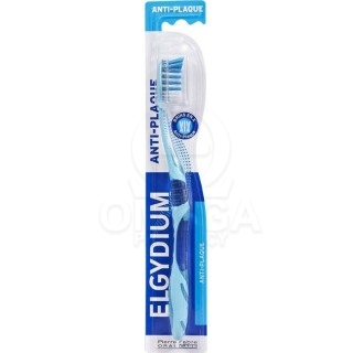 ELGYDIUM Anti-plaque Soft Toothbrush Μαλακή Οδοντόβουρτσα Κατά της Πλάκας σε Γαλάζιο Χρώμα 1τμχ