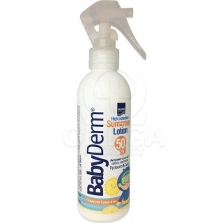 INTERMED Babyderm Sunscreen Lotion SPF50 Face & Body Παιδικό Αντηλιακό Γαλάκτωμα για Πρόσωπο & Σώμα για Βρέφη 6m+ 200ml