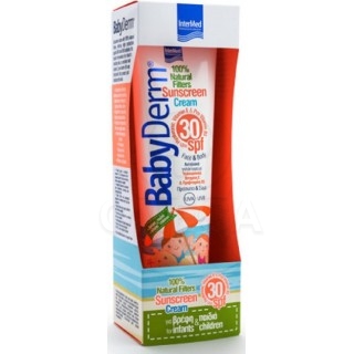 INTERMED BabyDerm Sunscreen Cream SPF30 Αντηλιακό Γαλάκτωμα για Πρόσωπο & Σώμα, για Βρέφη & Παιδιά με 100% Φυσικά Φίλτρα 300ml