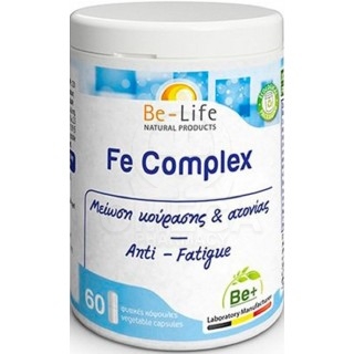 BE-LIFE Fe Complex Συμπλήρωμα Διατροφής Σιδήρου για την Μείωση της Κούρασης 60caps