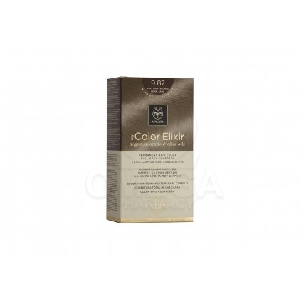 APIVITA My Color Elixir Βαφή Μαλλιών με Έλαιο Ελιάς, Argan και Αβοκάντο Νο 9.87 Ξανθό Πολύ Ανοιχτό Περλέ Μπεζ 50ml