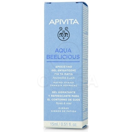 APIVITA Aqua Beelicious Cooling Hydrating Eye Gel Δροσιστικό Gel Ενυδάτωσης για τα Μάτια με Λουλούδια & Μέλι 15ml