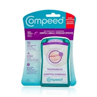 COMPEED Herpes Αόρατο Επίθεμα για τον Επιχείλιο Έρπη 15τμχ