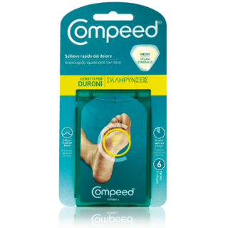COMPEED Callus Medium Μεσαία Επιθέματα για Σκληρύνσεις 6τμχ