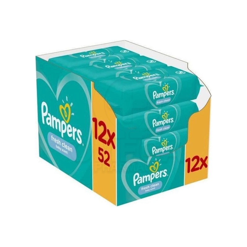 PAMPERS Fresh Clean Baby Scent Μωρομάντηλα 624τμχ
