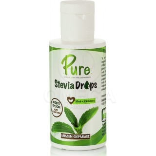 PURE Stevia Drops Υγρή Στέβια 50ml