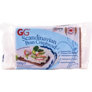 GG Scandinavian Bran Crispbread Σκανδιναβικές Φρυγανιές από Ακατέργαστο Πίτουρο Σιταριού 100gr