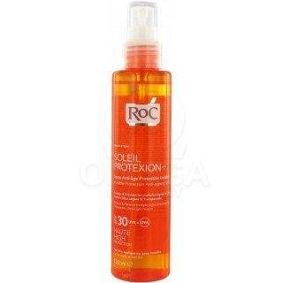 ROC Soleil Protexion+ Invisible Anti-Ageing Spray Suncream Sun Lotion Αόρατο Σπρέι Αντιγήρανσης με SPF30+ για Πρόσωπο & Σώμα 150ml