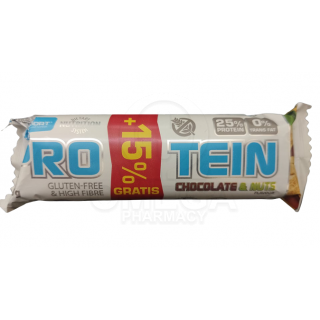 MAXSPORT Gluten Free 25% Protein Bar Choco & Nuts Μπάρα Πρωτεϊνης Σοκολάτα - Καρύδια 60gr
