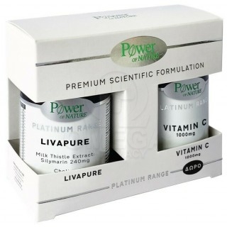 POWER HEALTH Platinum Range LivaPure 30δισκ. & Δώρο Vitamin C 1000mg 20δισκ.
