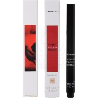 KORRES Wild Rose Brightening Concealer Άγριο Τριαντάφυλλο WRC1 για Φωτεινότητα στο Βλέμμα, 1.5ml