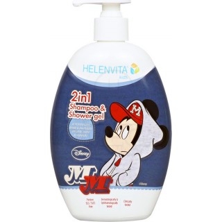 HELENVITA Kids Mickey Mouse 2 σε 1 Παιδικό Σαμπουάν & Αφρόλουτρο, 500ml