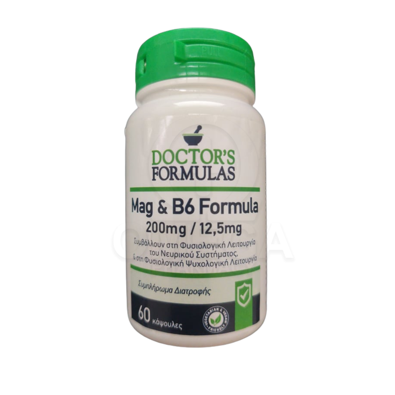 DOCTOR'S FORMULAS Mag & B6 Formula 200mg/12.5mg Συμπλήρωμα Διατροφής