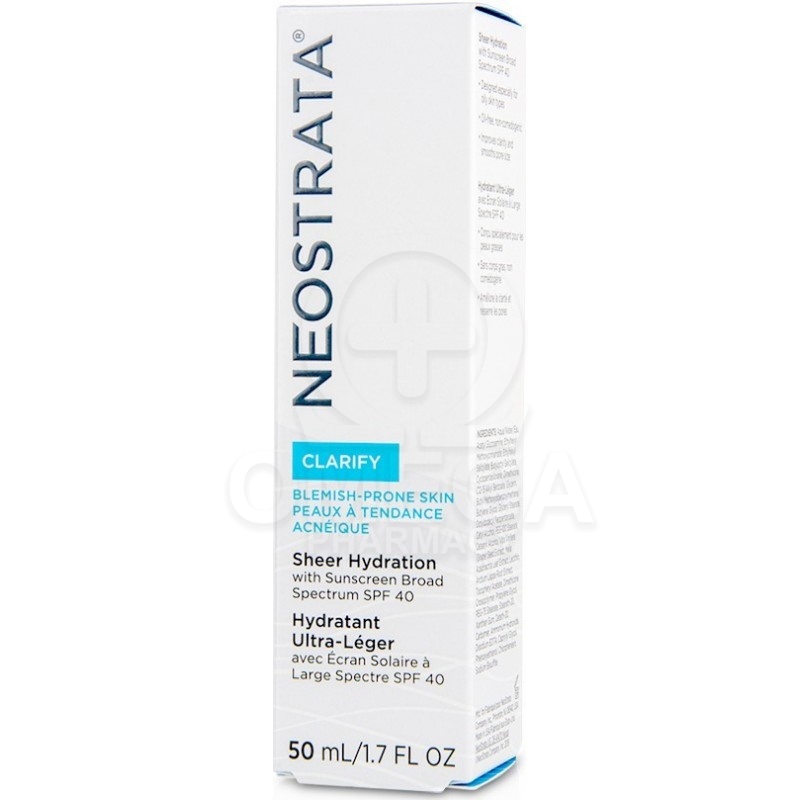 NEOSTRATA Clarify Sheer Hydration Ενυδατική Κρέμα Ημέρας με SPF40 για Λιπαρό Δέρμα με Ατέλειες ή Ανομοιόμορφο Χρωματικό Τόνο 50ml