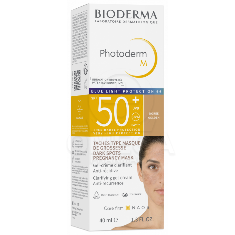 BIODERMA Photoderm M Αντηλιακή Κρέμα-Gel Προσώπου Απόχρωση Golden (Doree) με SPF50+ Κατά της Υπερμελάγχρωσης 40ml