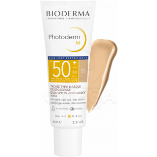 BIODERMA Photoderm M Αντηλιακή Κρέμα-Gel Προσώπου Απόχρωση Light (Claire) με SPF50+ Κατά της Υπερμελάγχρωσης 40ml