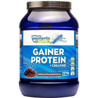 MY ELEMENTS Gainer Protein + Creatine Υψηλής Ισχύος Πρωτεΐνη & Κρεατίνη με Γεύση Σοκολάτα 2000gr