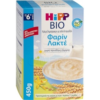 HIPP Bio Κρέμα Δημητριακών Φαρίν Λακτέ από τον 6ο Μήνα 450gr