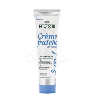 NUXE Creme Fraiche de Beaute Ενυδατική Κρέμα, Γαλάκτωμα Ντεμακιγιάζ & Μάσκα Επαναπύκνωσης 3σε1, 100ml