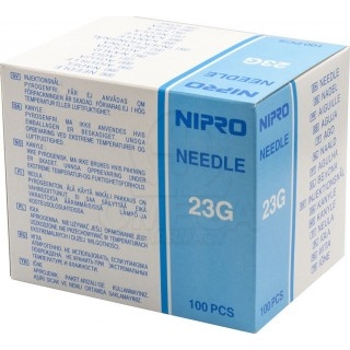 NIPRO Υποδερμική Βελόνα μιας Χρήσης 23Gx11/4" (0.6x32mm), 100τμχ