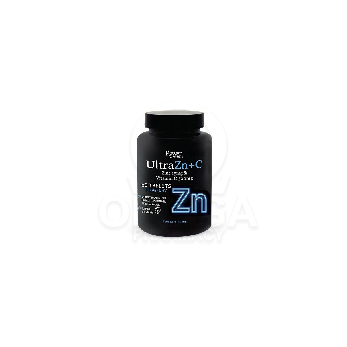 POWER HEALTH Ultra Zn+C Zinc 15mg & VitC 300mg 60tabs