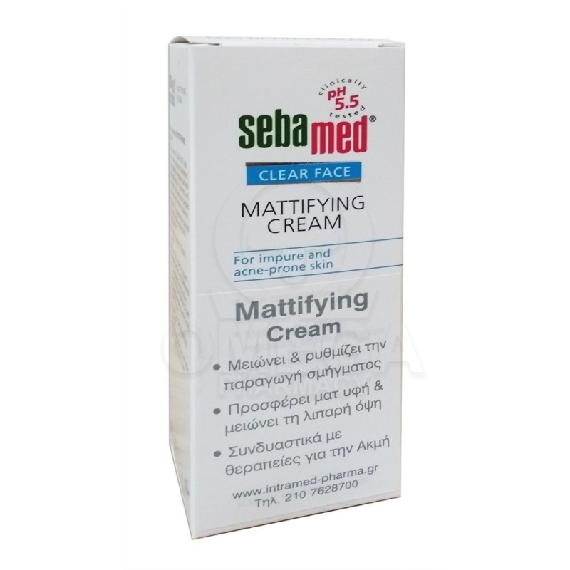 SEBAMED Clear Face Mattifying Cream Κρέμα Προσώπου για την Ρύθμιση & την Μείωση του Σμήγματος 50ml