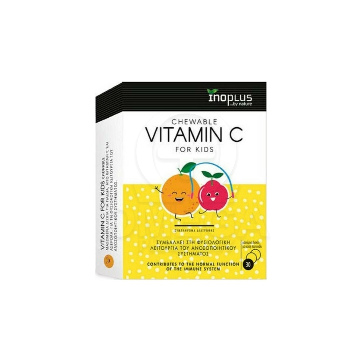 INOPLUS Chewable Vitamin C for Kids 30μασ.ταμπ.