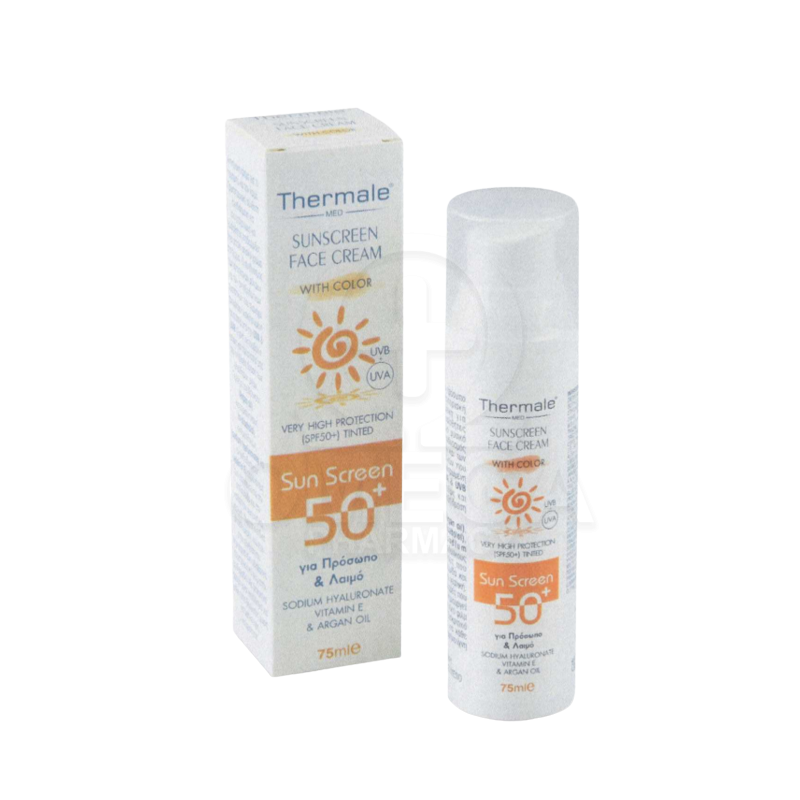 THERMALE Sunscreen Face Cream Tinted SPF50+ Αντηλιακή Κρέμα Προσώπου με