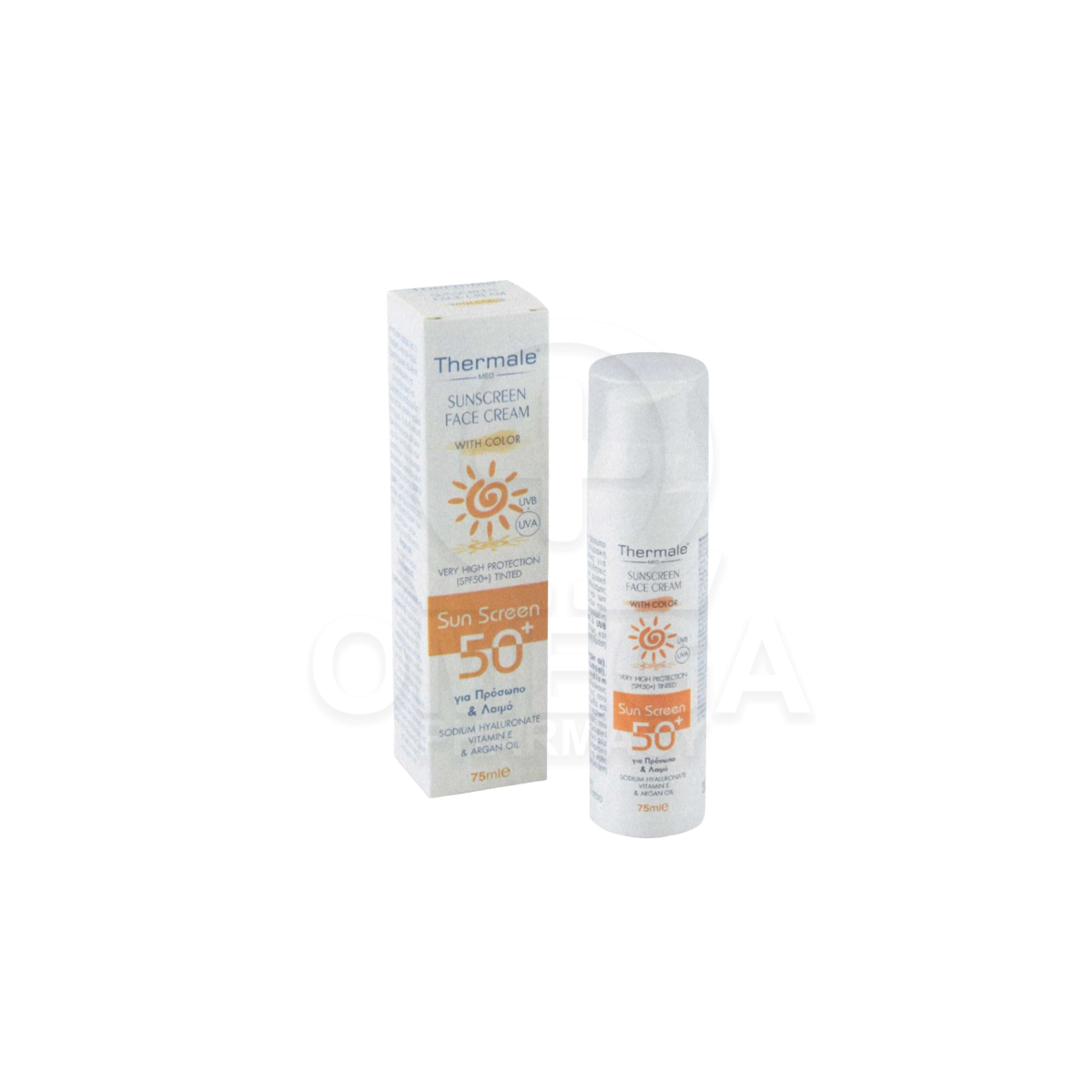 THERMALE Sunscreen Face Cream Tinted SPF50+ Αντηλιακή Κρέμα Προσώπου με