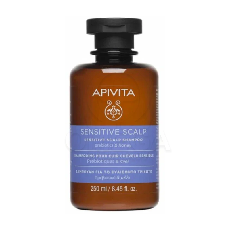 APIVITA Sensitive Scalp Shampoo Σαμπουάν για το Ευαίσθητο Τριχωτό με Πρεβιοτικά & Μέλι 250ml