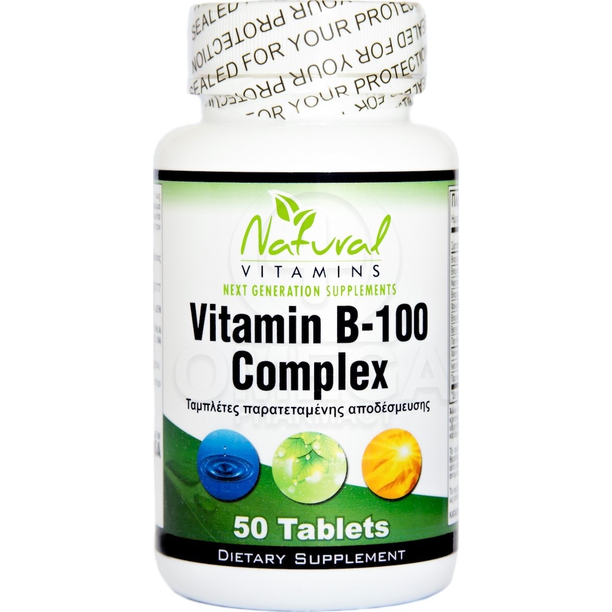 NATURAL VITAMINS Vitamin B100 Complex 50tabs
