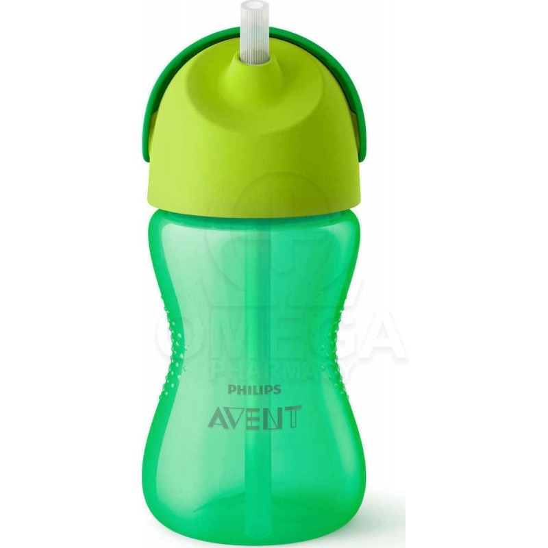 PHILIPS AVENT Κύπελλο με Καλαμάκι & Λαβές 12m+ για Αγόρι Πράσινο Χρώμα (SCF798/01) 300ml