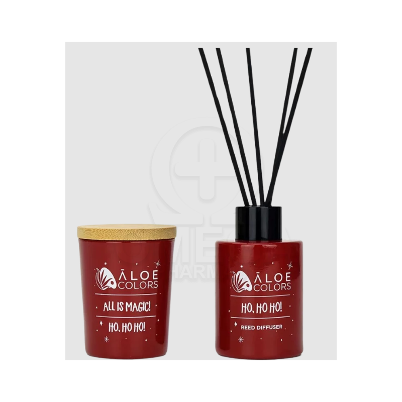 ALOE+ COLORS Promo Ho, Ho, Ho με Reed Diffuser 1τμχ & Soy Candle 1τμχ