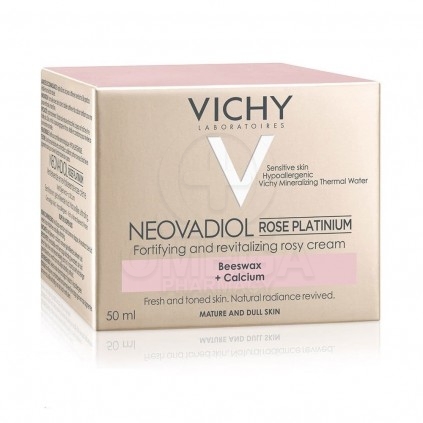 VICHY Neovadiol Rose Platinium Αντιρυτιδική Κρέμα Ημέρας για Ώριμη & Θαμπή για Μετά την Εμμηνόπαυση 50ml