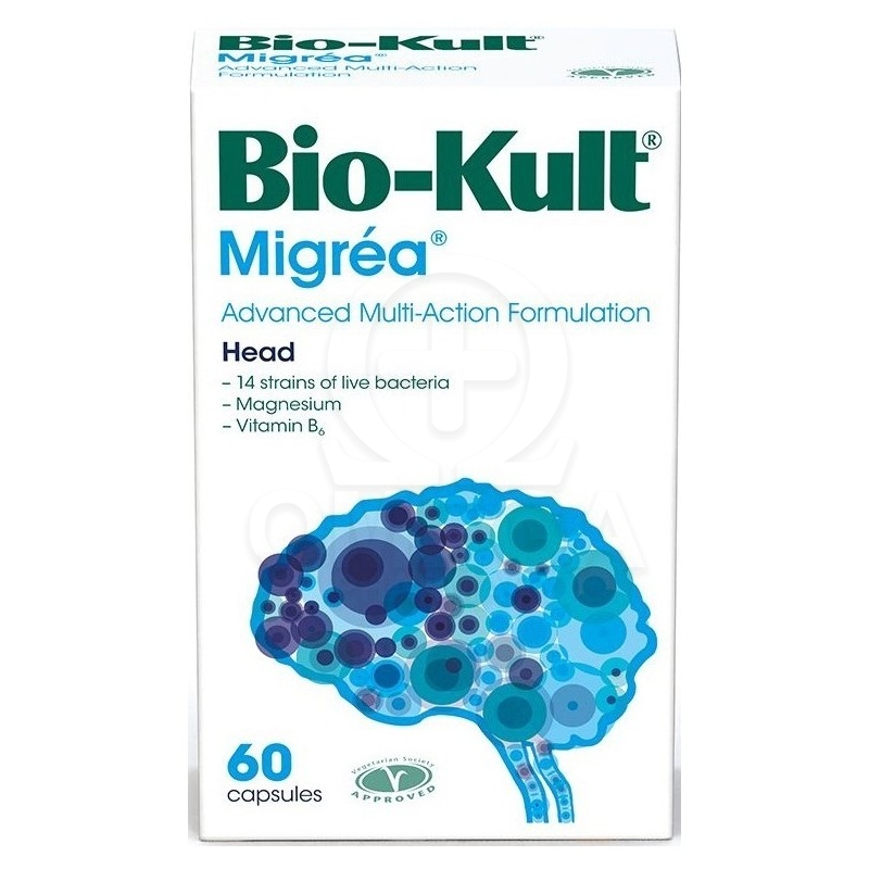 BIO-KULT Migrea Advanced Multi-Action Formulation Head Συμπλήρωμα Διατροφής Προβιοτική Φόρμουλα για την Ομαλή Λειτουργία των Νεύ